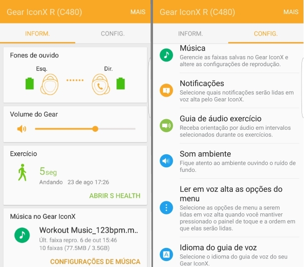 fone de ouvido Samsung Gear IconX fone de ouvido Samsung Gear IconX
