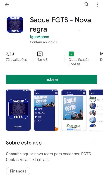 FGTS app falso