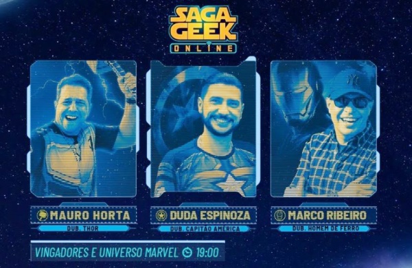 semana do orgulho nerd - dubladores de Thor, Homem de ferro e Capitão América