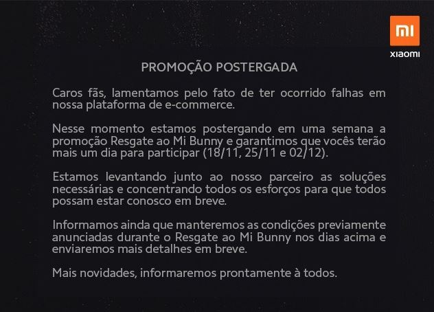 Promoção Xiaomi
