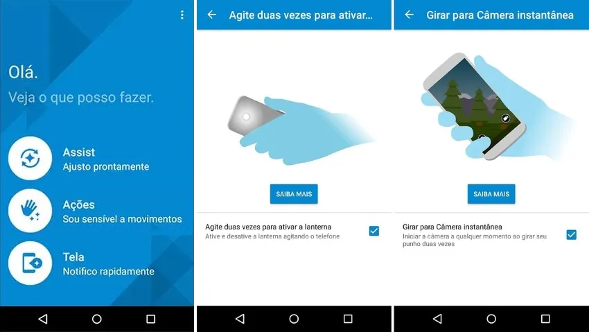 Funções ativadas por gestos: truques simples, mas úteis